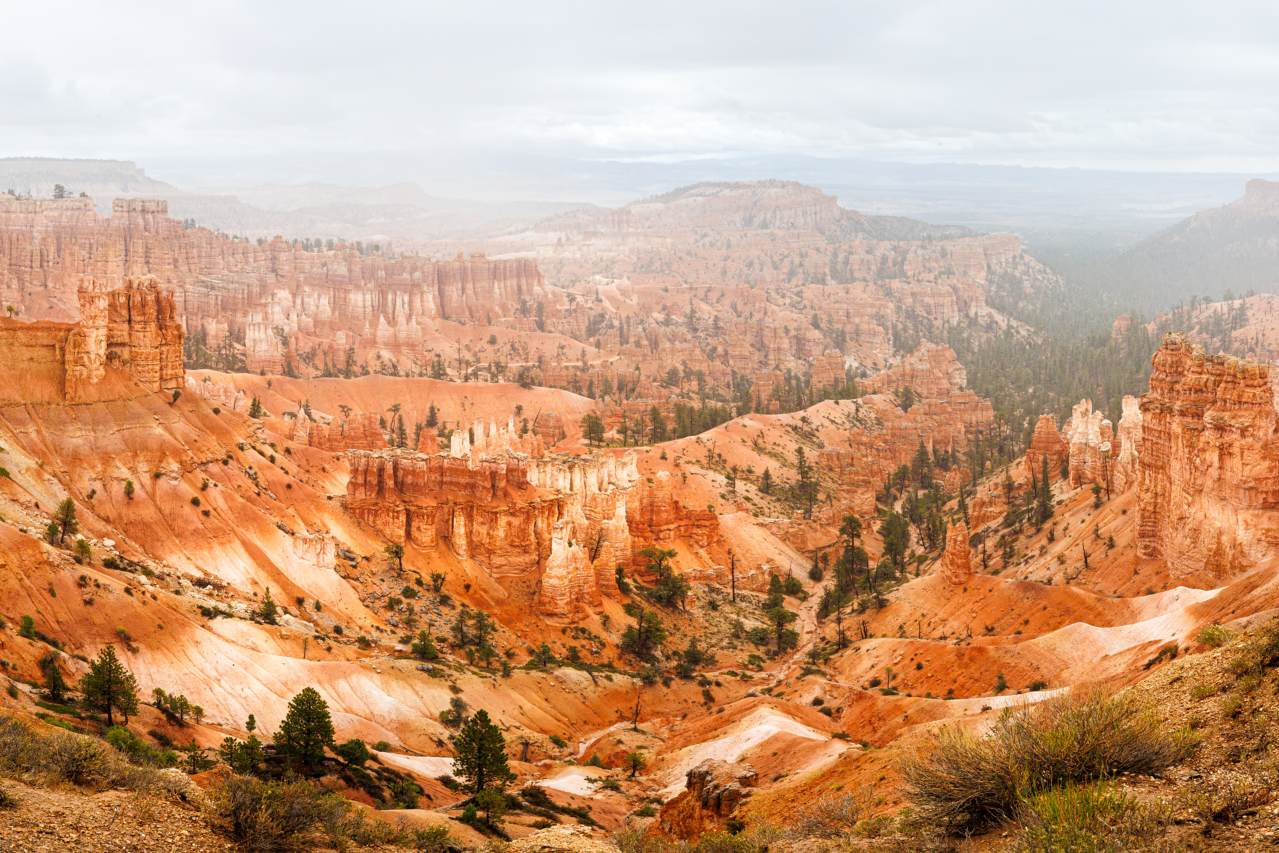 Panoramic view from Inspiration Point in Bryce Canyon National Park Utah
